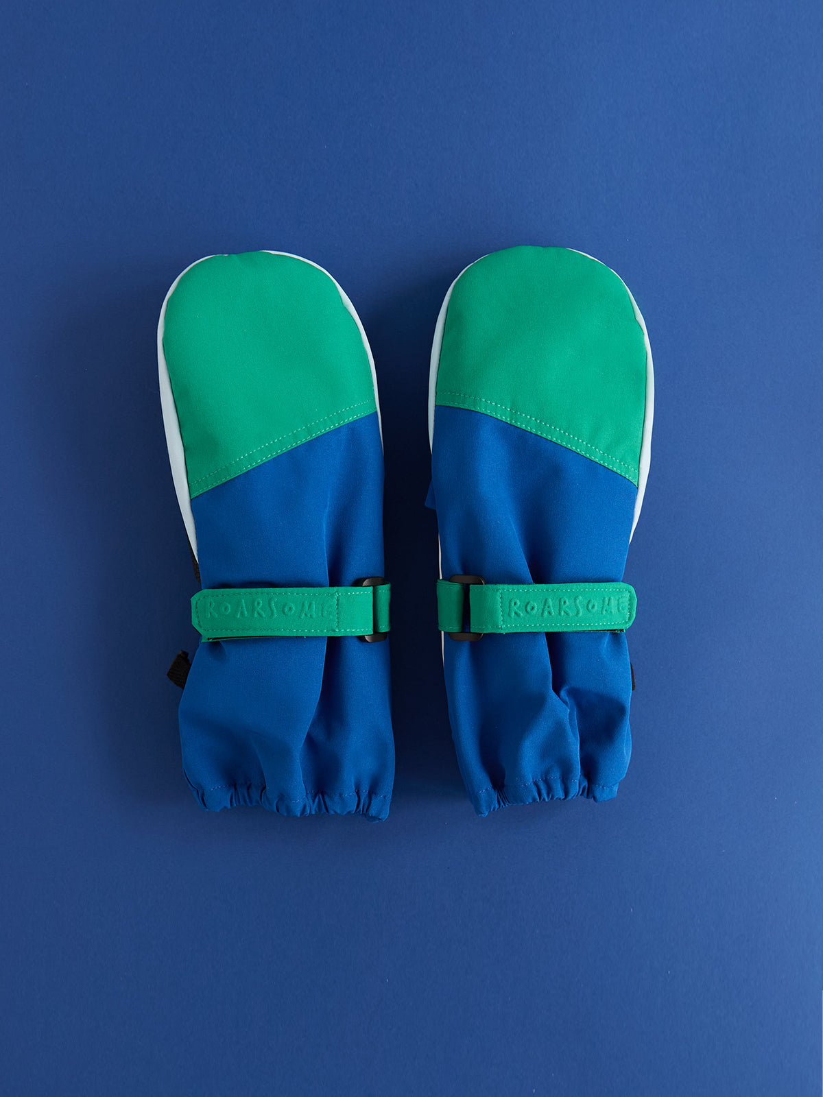 Kids Ski Gloves - Blue/Green