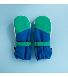 Kids Ski Gloves - Blue/Green