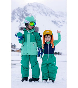 Kids Ski Salopettes / Bib Pants - Spike the Dinosaur