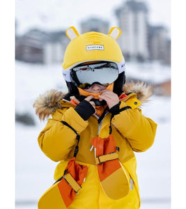 Kids Ski Gloves - Yellow/Orange