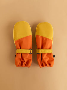 Kids Ski Gloves - Yellow/Orange