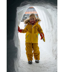 Kids Ski Gloves - Yellow/Orange