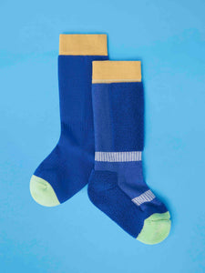 Blue/Beige - Kids Ski Socks