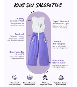 Kids Ski Salopettes / Bib Pants - Sparkle the Unicorn