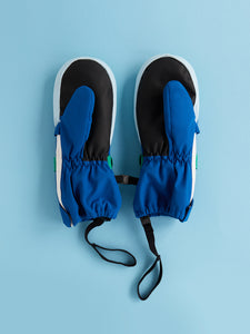Kids Ski Gloves - Blue/Green