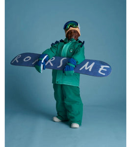 Kids Ski Gloves - Blue/Green
